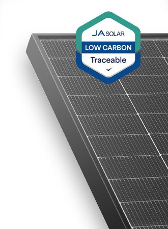 455W N-type, dubbel glas bifaciaal LB Traceable Low Carbon, 54 cellen, zwart frame, MC4-EVO2