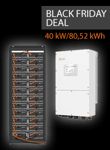 Solis S6 driefasige 40 kW HV hybride omvormer + Pylontech PowerCube M1C 80 kWh (H32148)