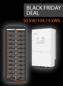 Solis S6 driefasige 50 kW HV hybride omvormer + Pylontech PowerCube M1C 104 kWh (H32148)